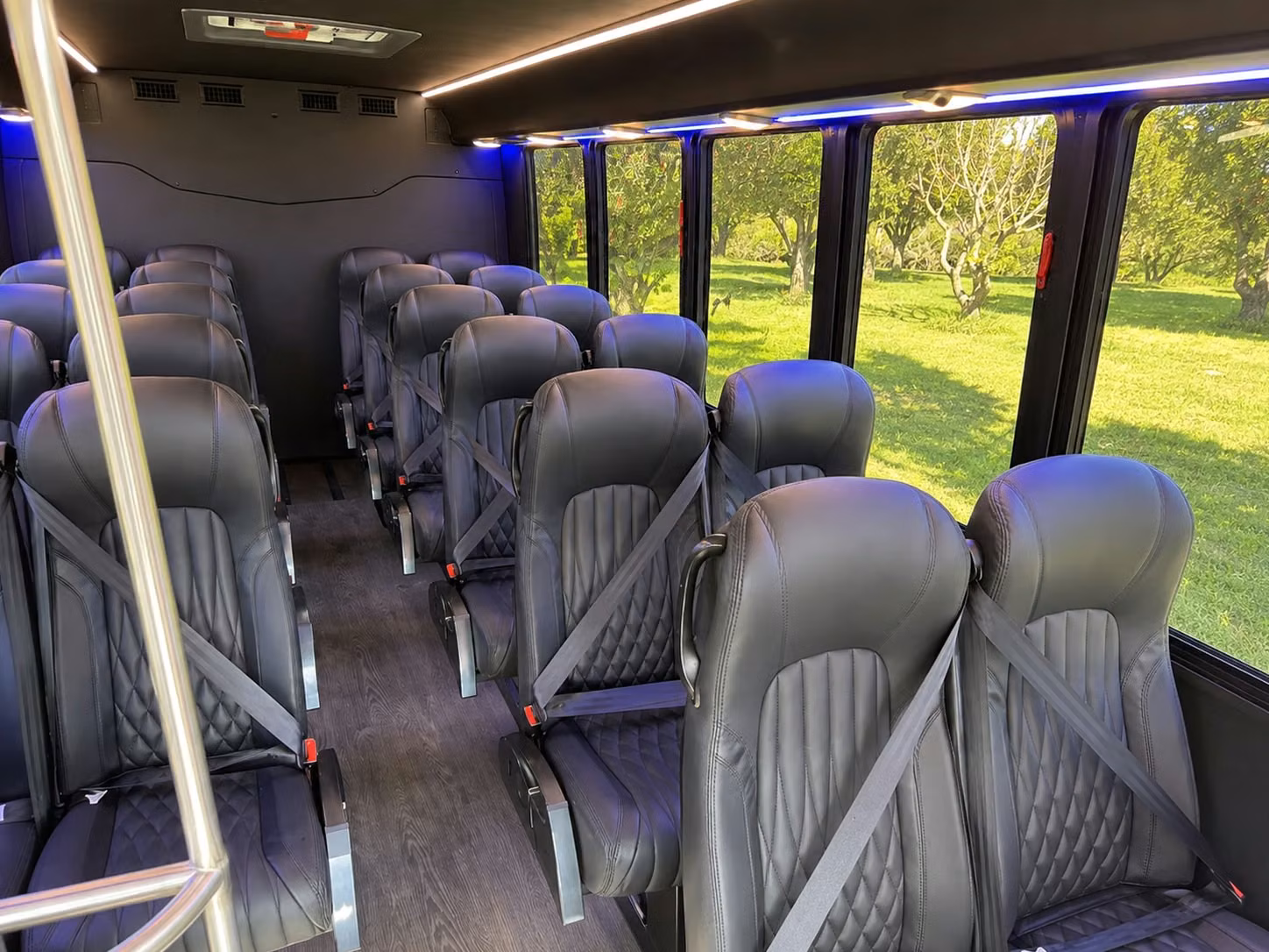 15 passenger minibus interior